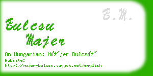 bulcsu majer business card